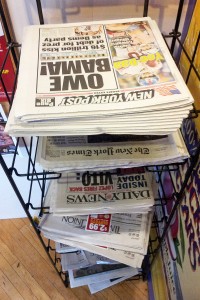 The world may not be upside down, but the newspapers are.