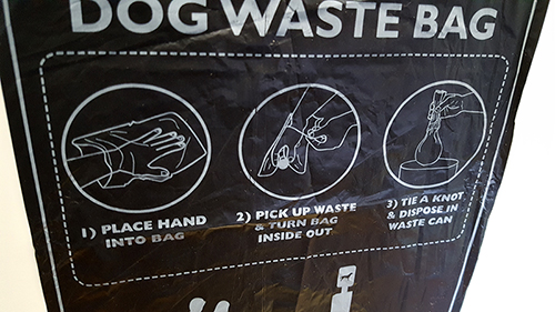 Poop bag instructions